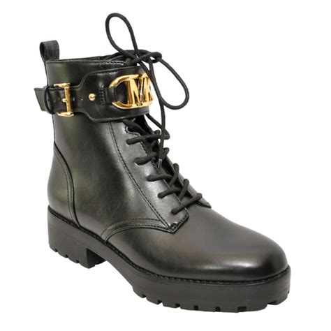 Michael Kors Kincaid Leather Combat Boot Lace Up Bootie